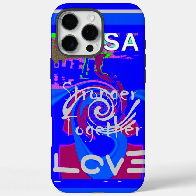 Inspiration USA We Are Stronger Together With Love Case-Mate iPhone Case (Back)