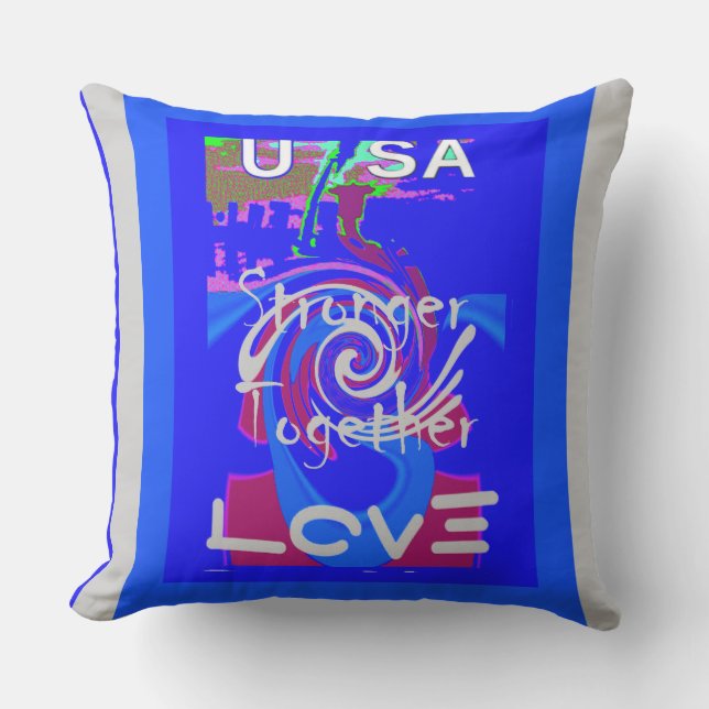 Inspiration USA We Are Stronger Together With Love Cushion (Front)