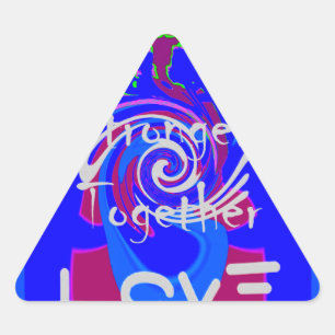 Inspiration USA We Are Stronger Together With Love Triangle Sticker
