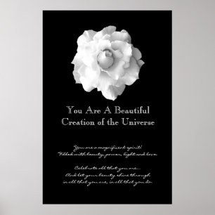 Inspiration White Rose Poster