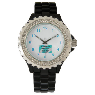Inspiration Women's Rhinestone Black Enamel Watch