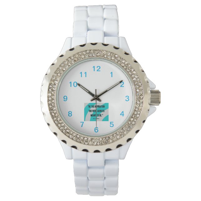 Inspiration Women's Rhinestone White Enamel Watch (Front)