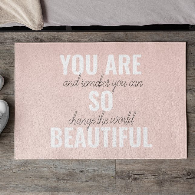 Inspiration You Are So Beautiful Positive Quote  Doormat (Creator Uploaded)