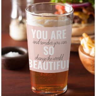 Inspiration You Are So Beautiful Positive Quote  Glass