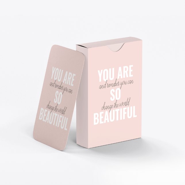 Inspiration You Are So Beautiful Positive Quote  Playing Cards (Creator Uploaded)