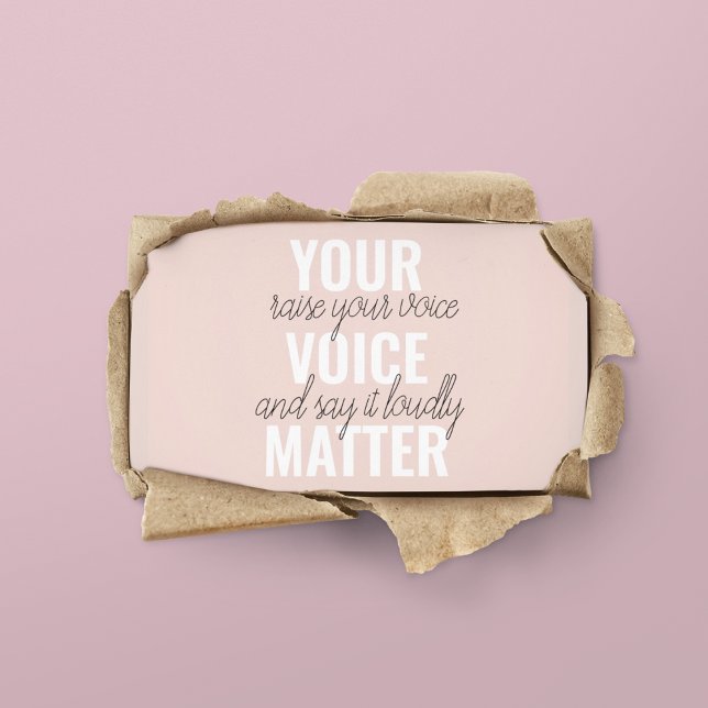 Inspiration Your Voice Matter Motivation Quote Business Card (Creator Uploaded)