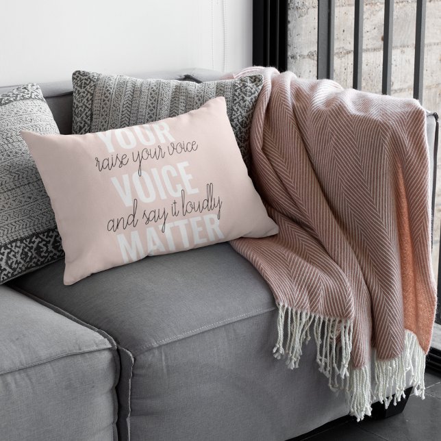 Inspiration Your Voice Matter Motivation Quote Decorative Cushion (Creator Uploaded)
