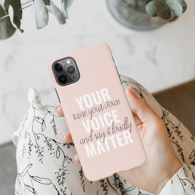 Inspiration Your Voice Matter Motivation Quote iPhone Case (Creator Uploaded)