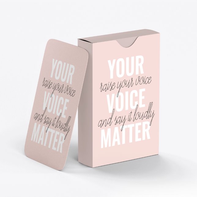 Inspiration Your Voice Matter Motivation Quote Playing Cards (Creator Uploaded)