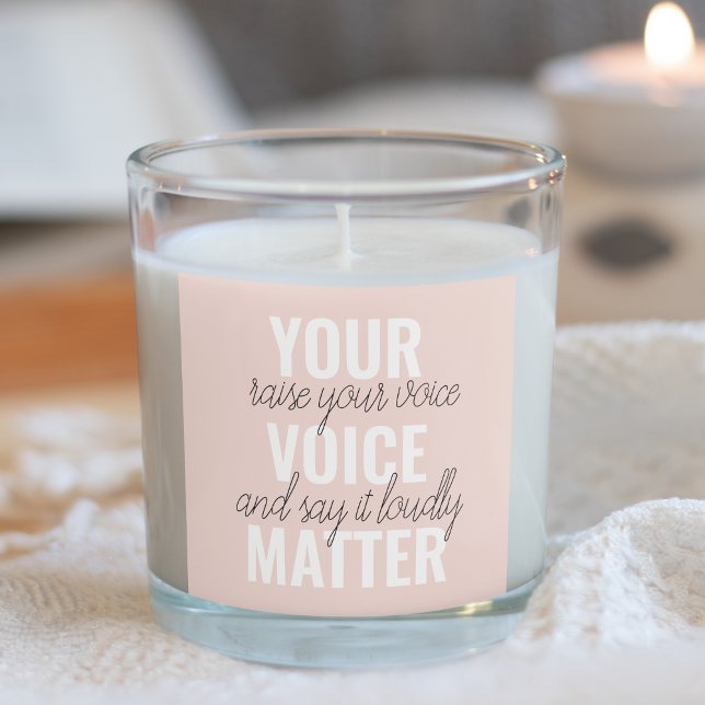Inspiration Your Voice Matter Motivation Quote Square Sticker (Creator Uploaded)