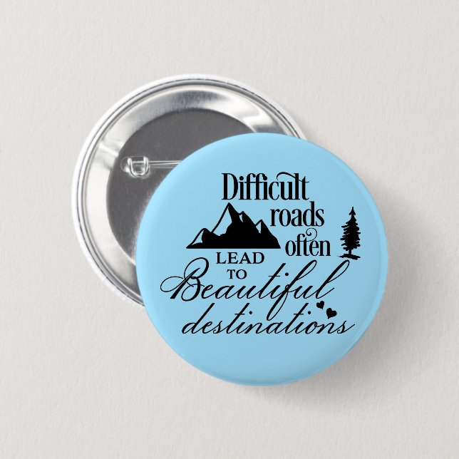 Inspirational 6 Cm Round Badge (Front & Back)