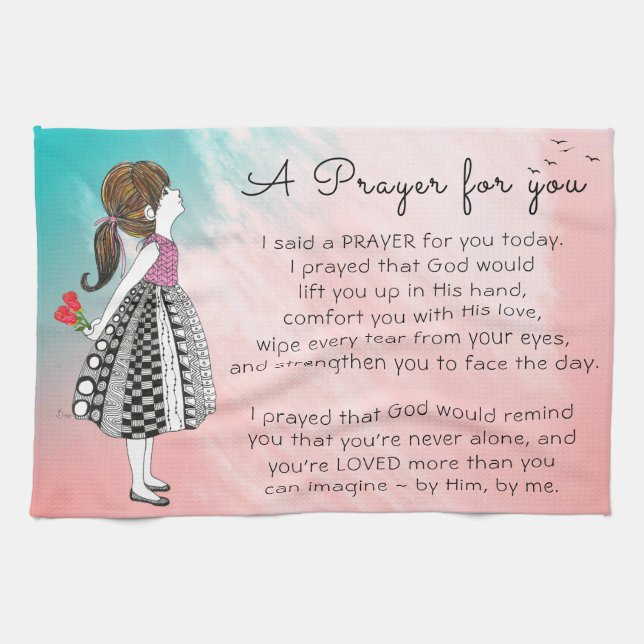 Inspirational A Prayer for You Poster Tea Towel (Horizontal)
