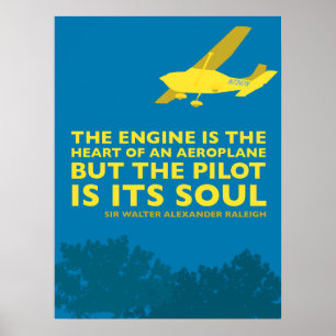 Inspirational aeroplane & flying poster