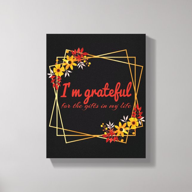 inspirational affirmations for hard workers canvas print (Front)