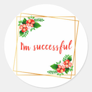 inspirational affirmations for work classic round sticker