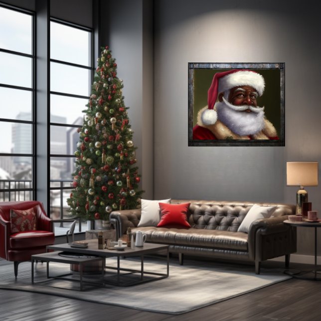 Inspirational African American Santa Poster (Creator Uploaded)