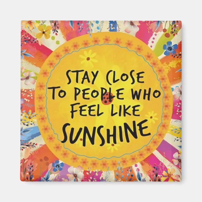 Inspirational and Colourful Friendship Magnet (Front)