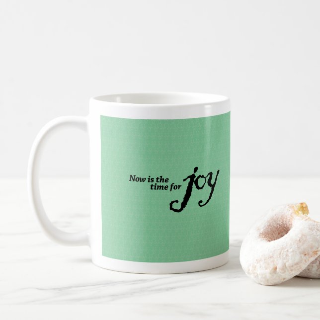 Inspirational and colourful Joy coffee mug (With Donut)