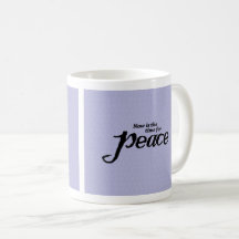 Inspirational and colourful Peace coffee mug