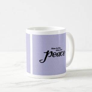 Inspirational and colourful Peace coffee mug
