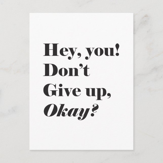 Inspirational and Encouraging quote Postcard (Front)