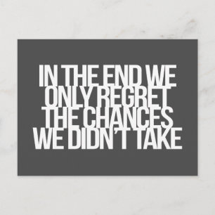 Inspirational and motivational quote postcard