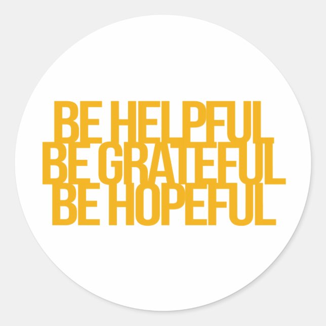 Inspirational and motivational quotes classic round sticker (Front)