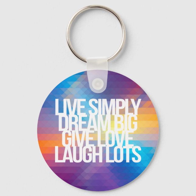 Inspirational and motivational quotes key ring (Front)