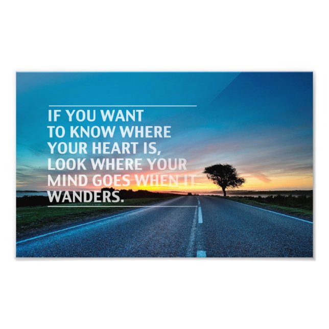 Inspirational and motivational quotes photo print (Front)
