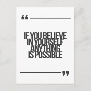 Inspirational and motivational quotes postcard