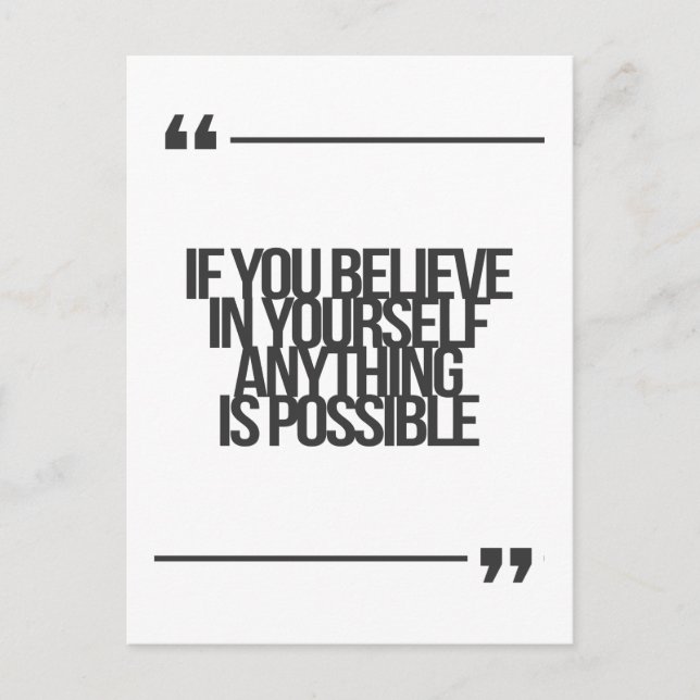 Inspirational and motivational quotes postcard (Front)