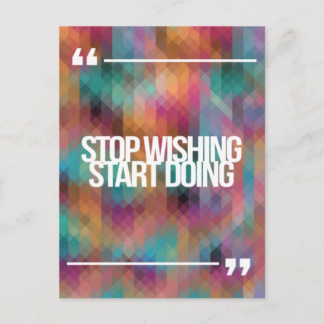 Inspirational and motivational quotes postcard (Front)