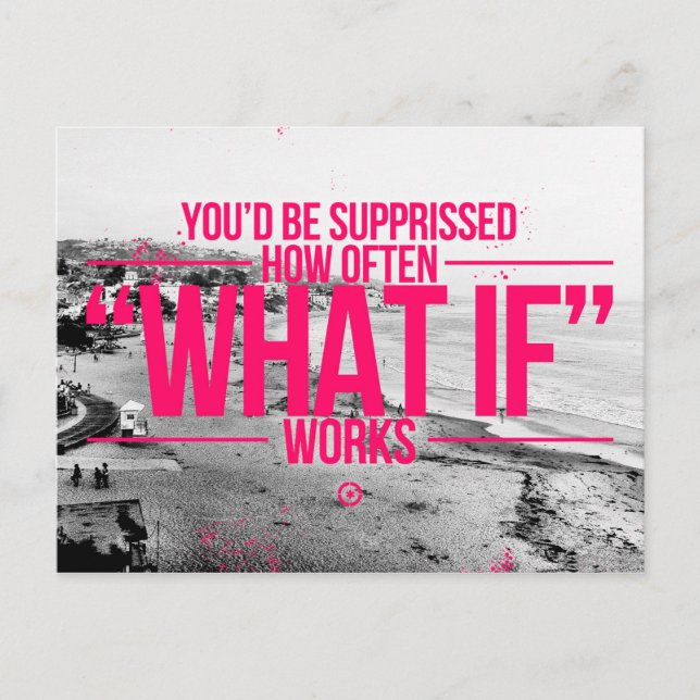 Inspirational and motivational quotes postcard (Front)