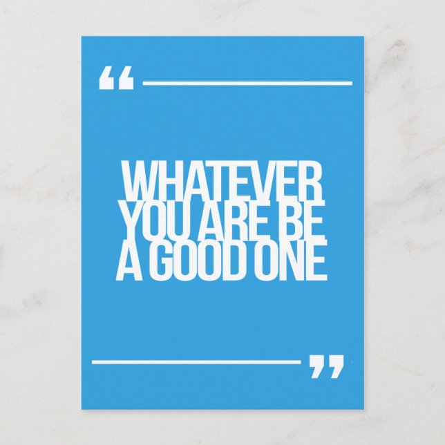Inspirational and motivational quotes postcard (Front)