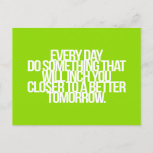 Inspirational and motivational quotes postcard