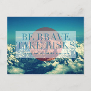 Inspirational and motivational quotes postcard