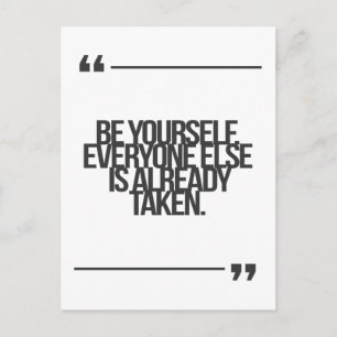 Inspirational and motivational quotes postcard