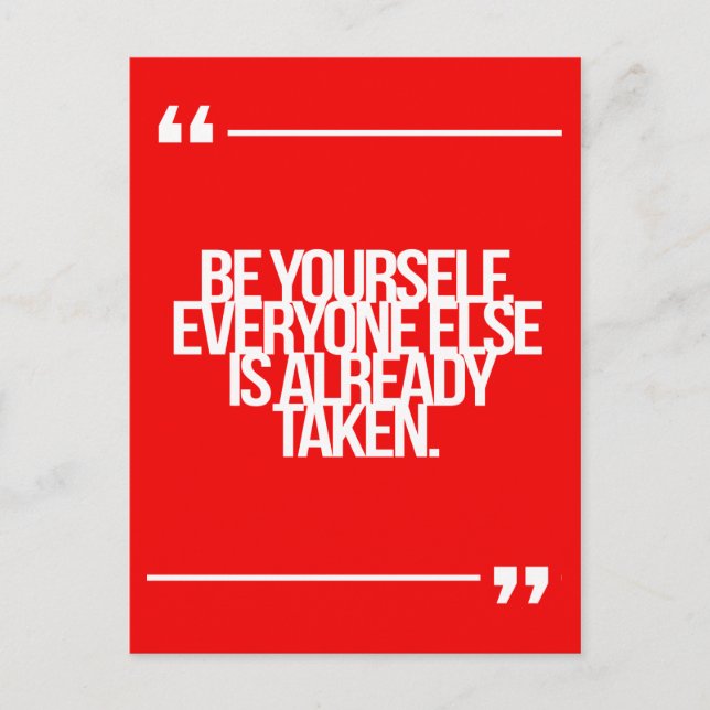 Inspirational and motivational quotes postcard (Front)