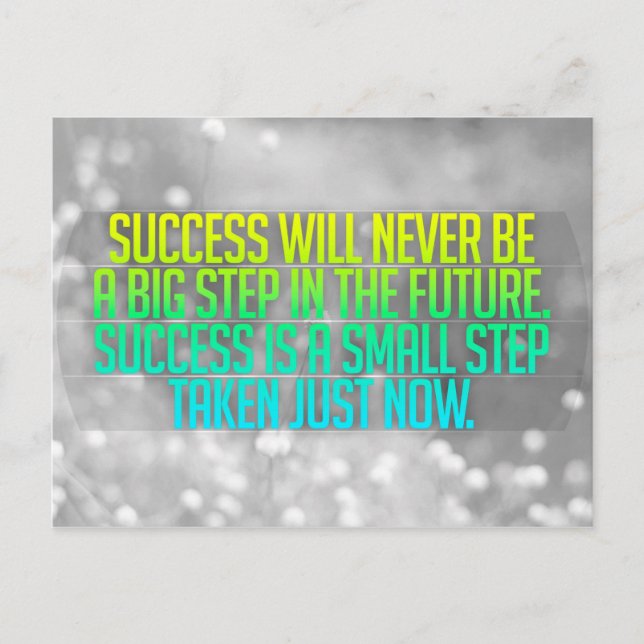 Inspirational and motivational quotes postcard (Front)