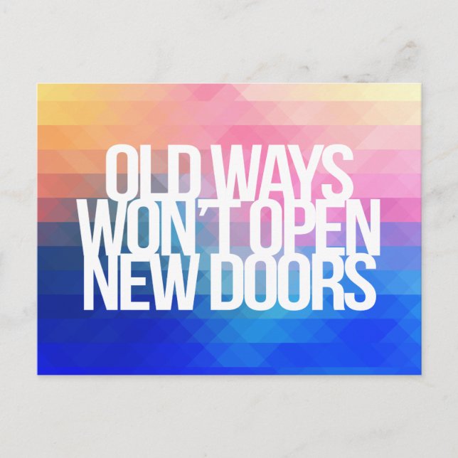 Inspirational and motivational quotes postcard (Front)