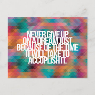 Inspirational and motivational quotes postcard