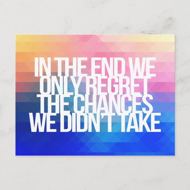 Inspirational and motivational quotes postcard (Front)