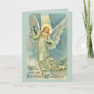 Inspirational Angel at Christmas Holiday Card