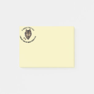 Inspirational Animal Friends Wolf Fun Quote Post-it Notes
