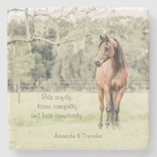 Inspirational Arabian Horse Quote Personalised Stone Coaster