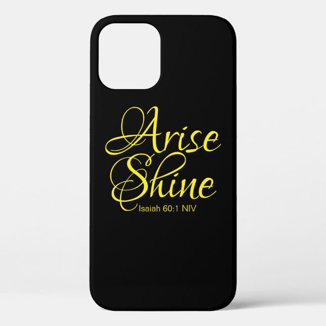 Inspirational Arise and Shine Faith Black Case-Mate iPhone Case (Back)