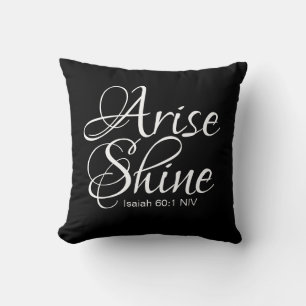 Inspirational Arise and Shine Faith Christmas Cushion