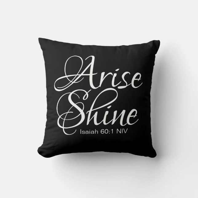 Inspirational Arise and Shine Faith Christmas Cushion (Front)
