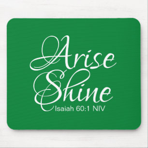 Inspirational Arise and Shine Success Bible Verse  Mouse Mat