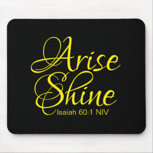 Inspirational Arise and Shine Success Bible Verse  Mouse Mat